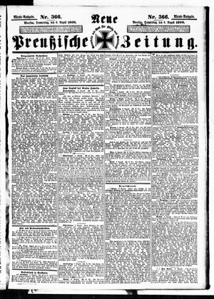 Neue preußische Zeitung vom 06.08.1908