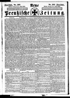 Neue preußische Zeitung on Aug 18, 1908