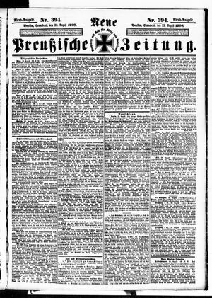 Neue preußische Zeitung vom 22.08.1908