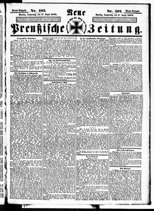 Neue preußische Zeitung vom 27.08.1908