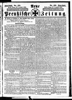Neue preußische Zeitung vom 13.09.1908