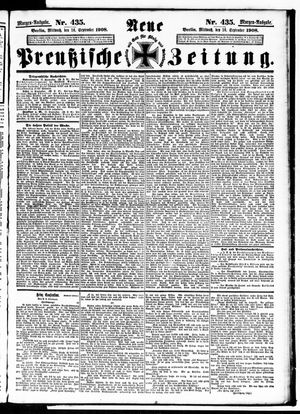 Neue preußische Zeitung on Sep 16, 1908