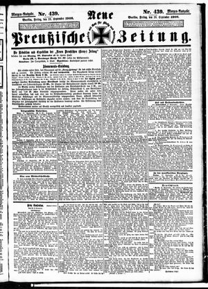 Neue preußische Zeitung on Sep 18, 1908