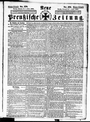 Neue preußische Zeitung vom 07.10.1908