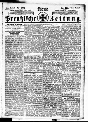 Neue preußische Zeitung vom 07.10.1908