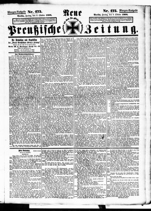Neue preußische Zeitung vom 09.10.1908
