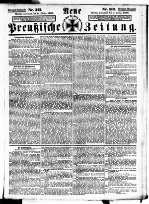 Neue preußische Zeitung on Oct 31, 1908