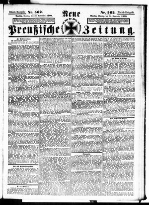 Neue preußische Zeitung vom 30.11.1908