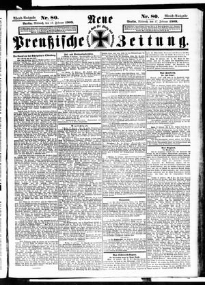 Neue preußische Zeitung vom 17.02.1909