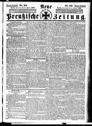 Neue preußische Zeitung vom 25.02.1909
