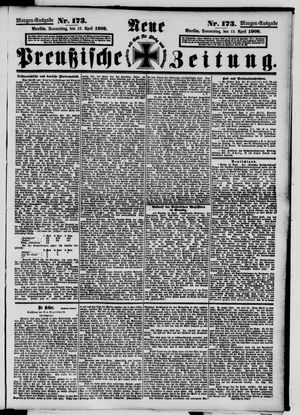 Neue preußische Zeitung vom 15.04.1909