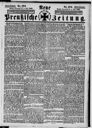 Neue preußische Zeitung vom 15.04.1909