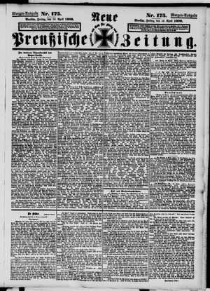 Neue preußische Zeitung vom 16.04.1909