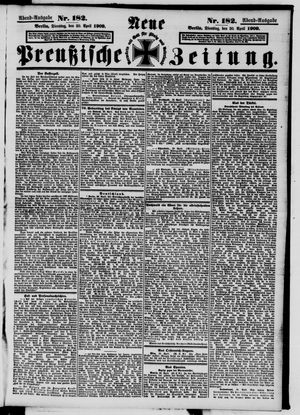 Neue preußische Zeitung vom 20.04.1909