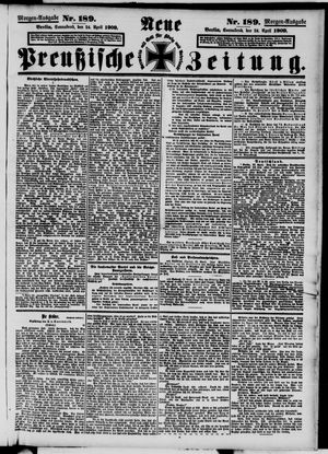 Neue preußische Zeitung vom 24.04.1909