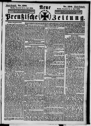 Neue preußische Zeitung vom 24.04.1909