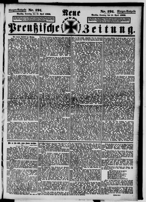 Neue preußische Zeitung vom 25.04.1909