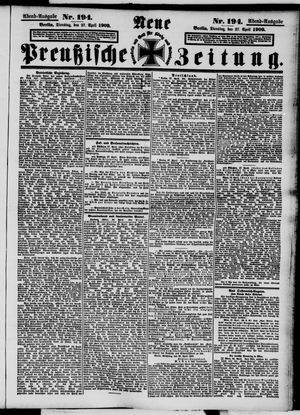 Neue preußische Zeitung vom 27.04.1909