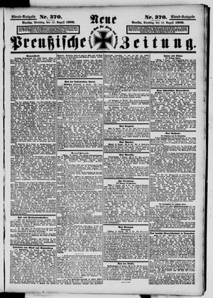 Neue preußische Zeitung vom 10.08.1909