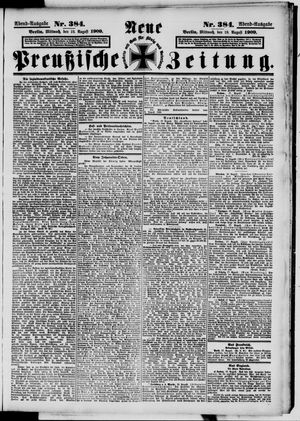 Neue preußische Zeitung vom 18.08.1909