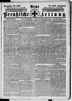 Neue preußische Zeitung vom 21.08.1909