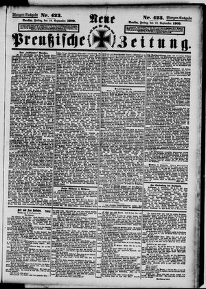 Neue preußische Zeitung vom 10.09.1909