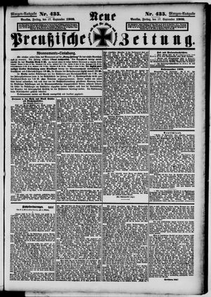 Neue preußische Zeitung vom 17.09.1909