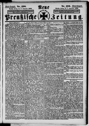 Neue preußische Zeitung vom 17.09.1909