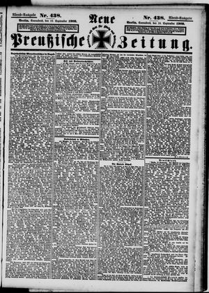 Neue preußische Zeitung vom 18.09.1909