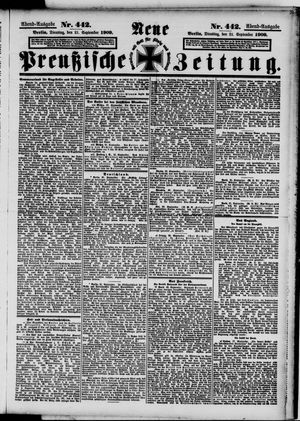 Neue preußische Zeitung vom 21.09.1909