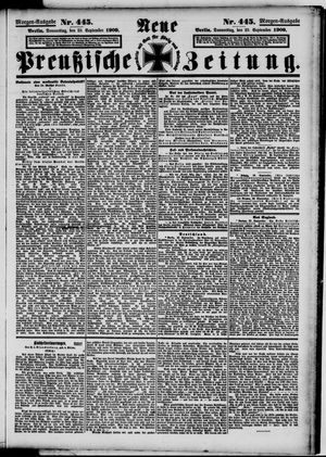 Neue preußische Zeitung vom 23.09.1909