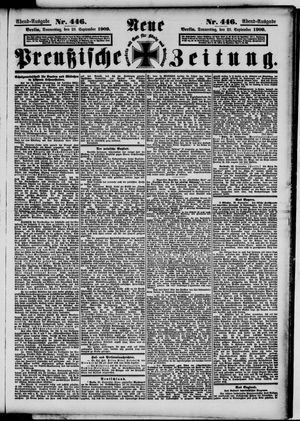 Neue preußische Zeitung vom 23.09.1909