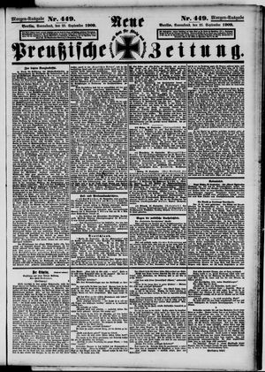 Neue preußische Zeitung vom 25.09.1909
