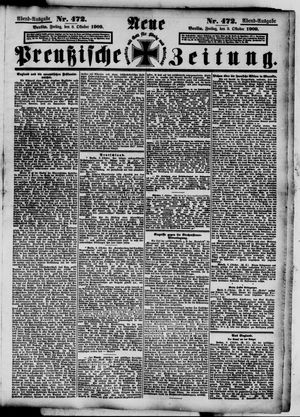 Neue preußische Zeitung vom 08.10.1909
