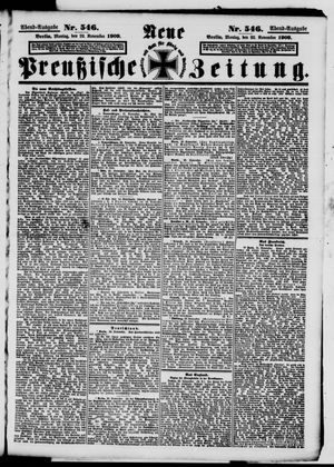 Neue preußische Zeitung vom 22.11.1909