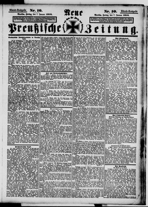 Neue preußische Zeitung vom 07.01.1910