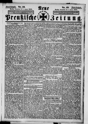 Neue preußische Zeitung vom 08.01.1910