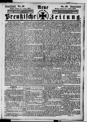 Neue preußische Zeitung vom 09.01.1910