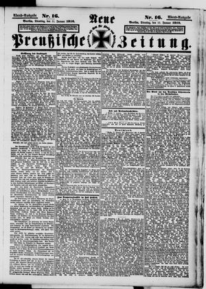 Neue preußische Zeitung vom 11.01.1910