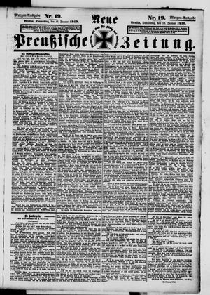 Neue preußische Zeitung vom 13.01.1910