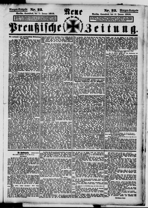 Neue preußische Zeitung vom 15.01.1910