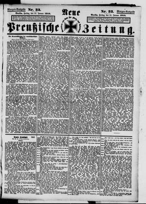 Neue preußische Zeitung on Jan 21, 1910