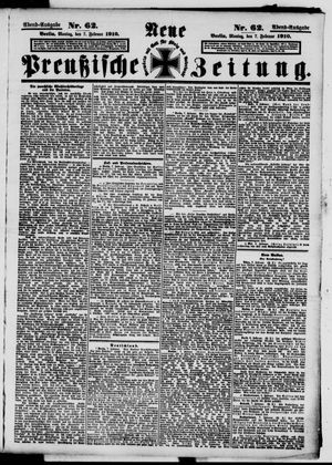 Neue preußische Zeitung vom 07.02.1910