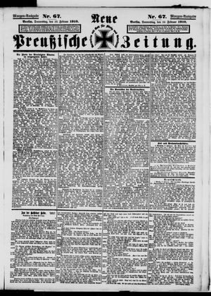 Neue preußische Zeitung vom 10.02.1910