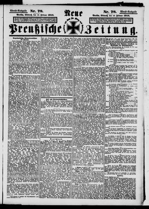 Neue preußische Zeitung vom 16.02.1910