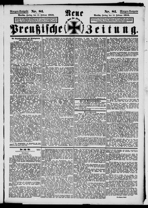 Neue preußische Zeitung vom 18.02.1910