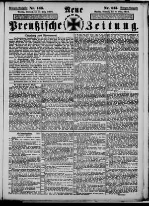 Neue preußische Zeitung on Mar 30, 1910
