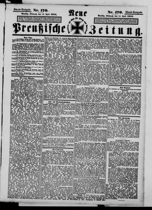 Neue preußische Zeitung on Apr 13, 1910