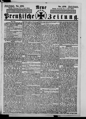 Neue preußische Zeitung vom 14.04.1910