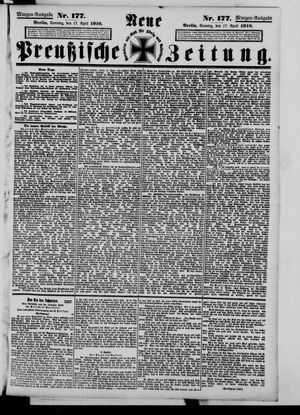 Neue preußische Zeitung vom 17.04.1910